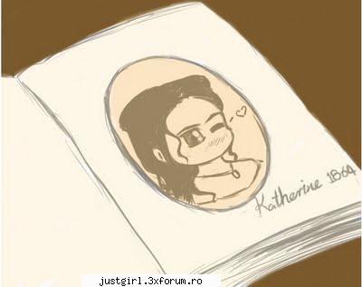 caricatura katherine pierce ras poza aia inramata sau oglinda, gen cine-i cea mai frumoasa vampirita